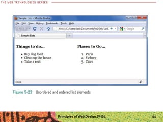 Principles of Web Design 5th Ed. 54
 