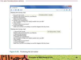 Principles of Web Design 5th Ed. 60
 