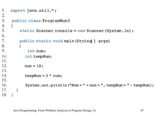 Java Programming: From Problem Analysis to Program Design, 5e   47
 