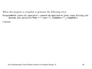 Java Programming: From Problem Analysis to Program Design, 5e   48
 