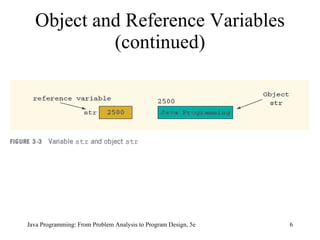 Object and Reference Variables (continued) Java Programming: From Problem Analysis to Program Design, 5e 