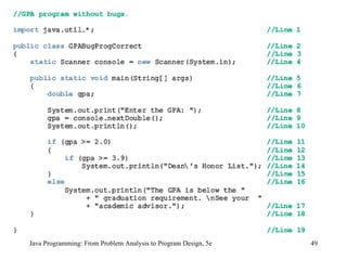 Java Programming: From Problem Analysis to Program Design, 5e 