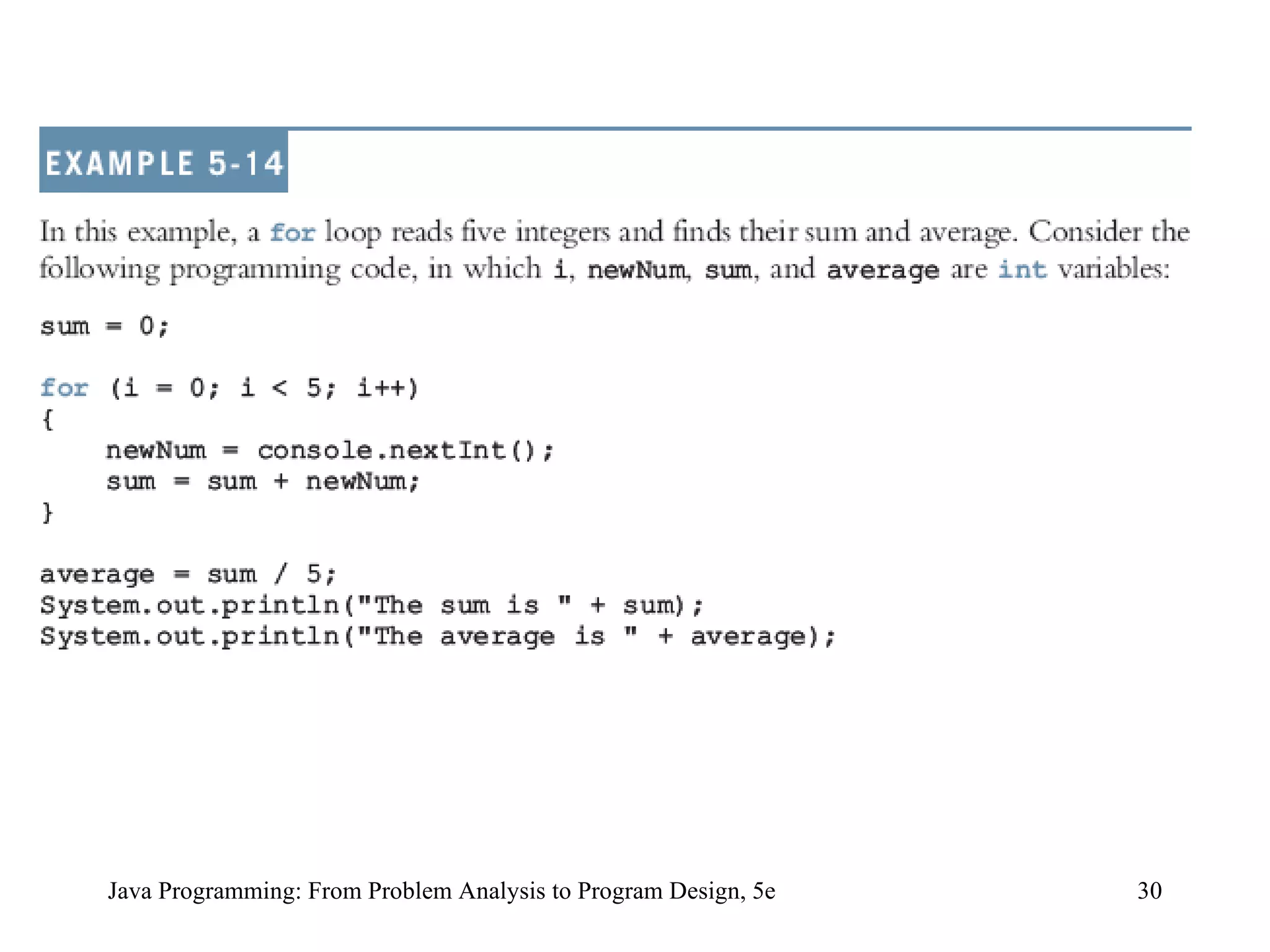 Java Programming: From Problem Analysis to Program Design, 5e 