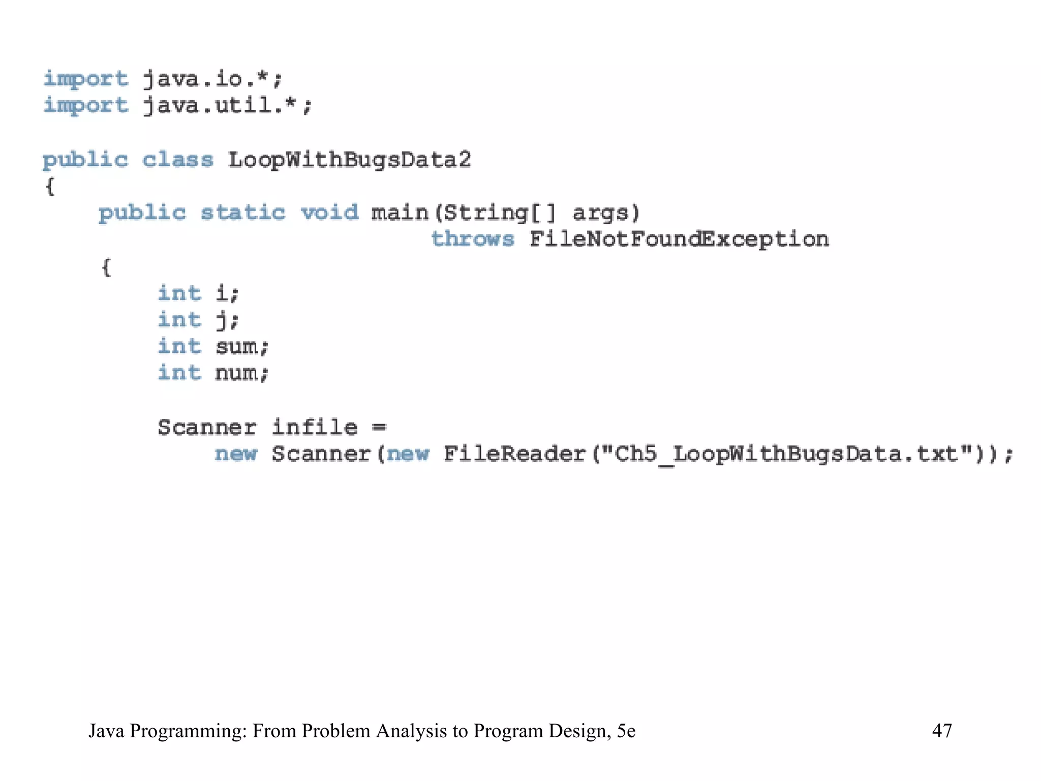 Java Programming: From Problem Analysis to Program Design, 5e 
