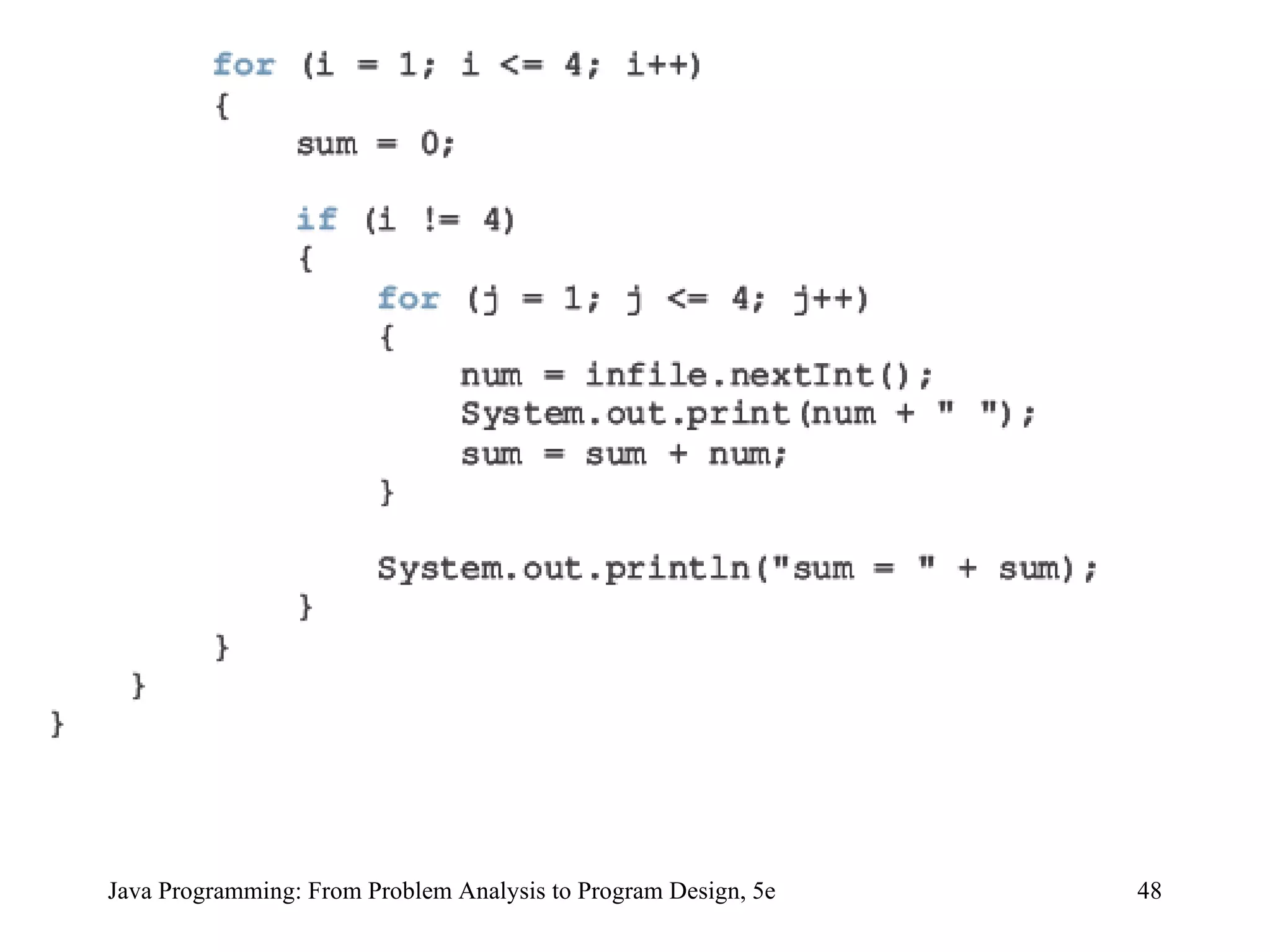 Java Programming: From Problem Analysis to Program Design, 5e 