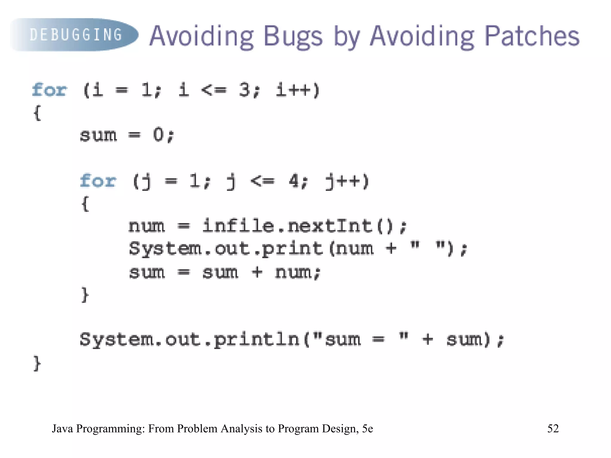 Java Programming: From Problem Analysis to Program Design, 5e 