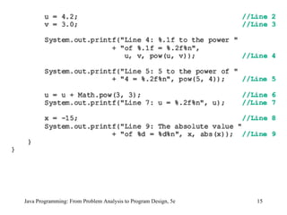 Java Programming: From Problem Analysis to Program Design, 5e 
