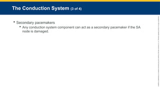 Copyright
©
2023
by
Jones
&
Bartlett
Learning,
LLC,
an
Ascend
Learning
Company
and
the
American
Academy
of
Orthopaedic
Surgeons.
The Conduction System (3 of 4)
 Secondary pacemakers
 Any conduction system component can act as a secondary pacemaker if the SA
node is damaged.
 