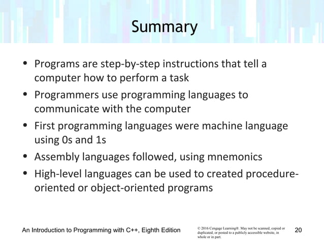 Chapter 1 - An Introduction to Programming | PPT