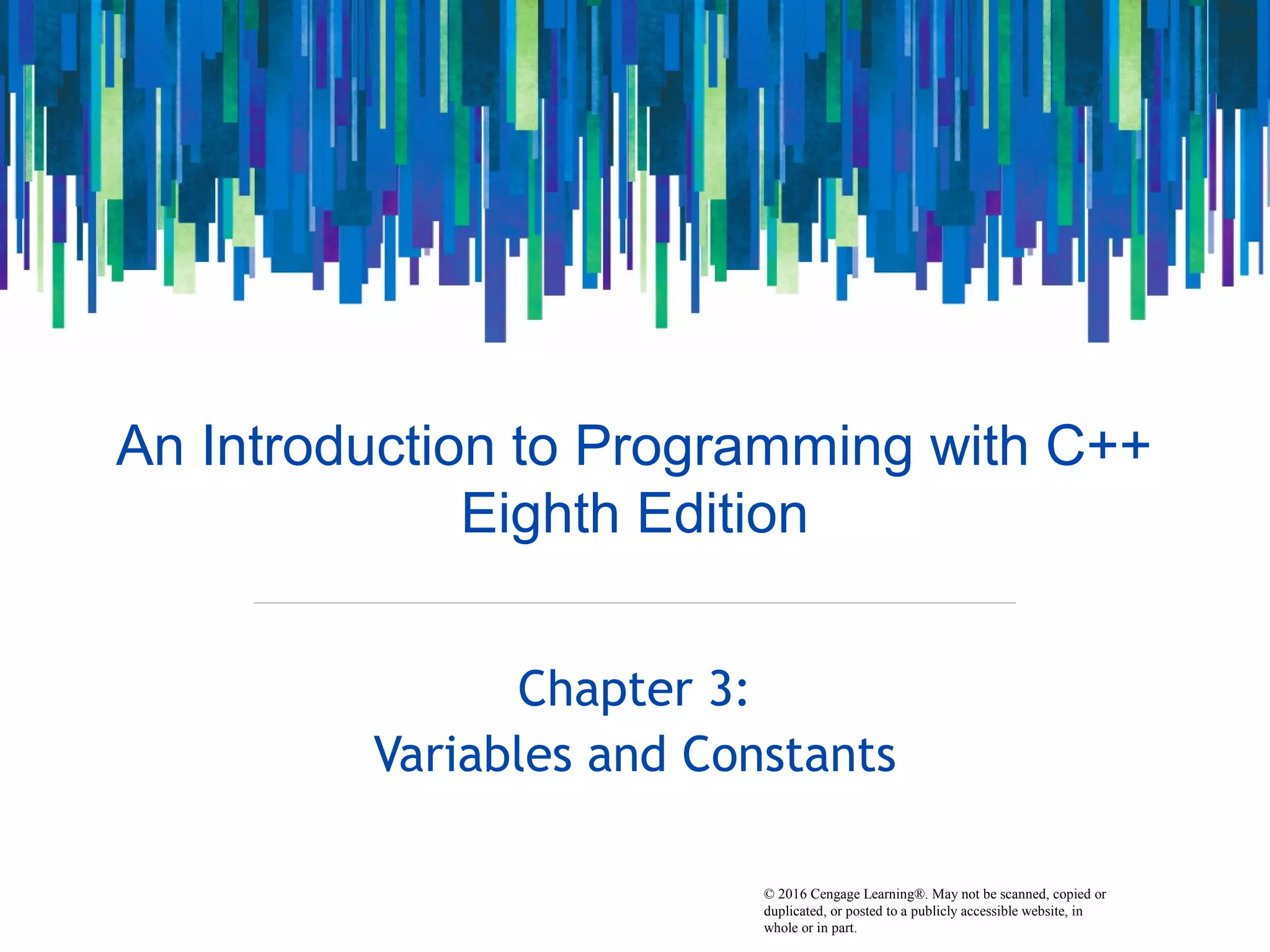 Chapter 3 - Variables and Constants | PPT
