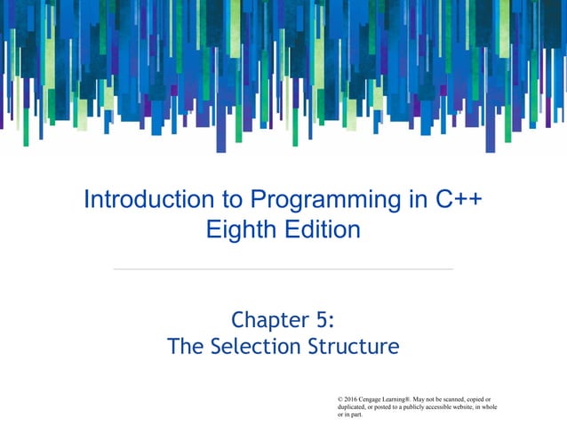 C++ Chapter 5 Selection Structure | PPT