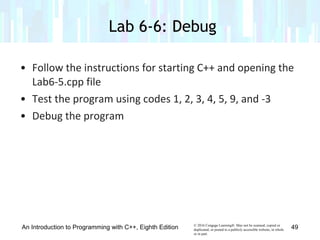Chapter 6 - More on the Selection Structure | PPT