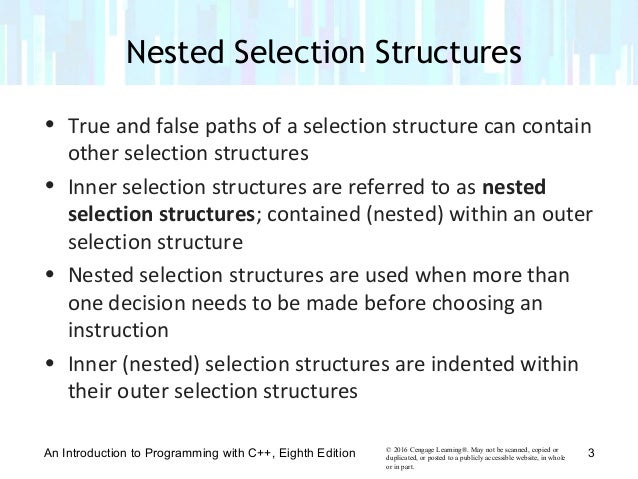 Chapter 6 - More on the Selection Structure