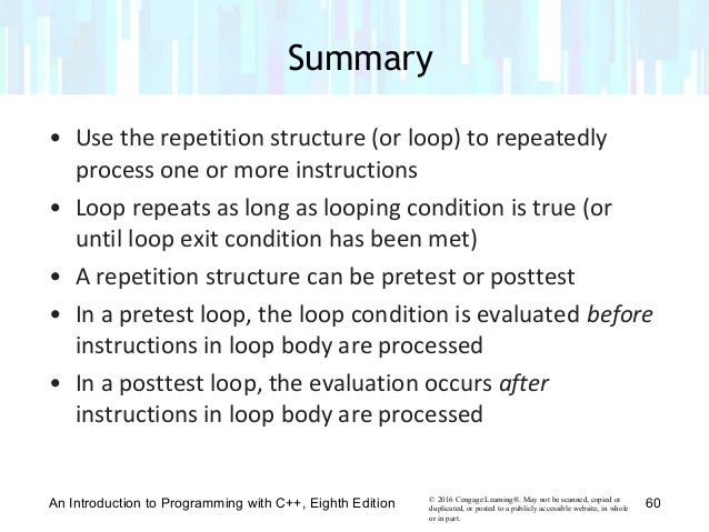 Chapter 7 - The Repetition Structure