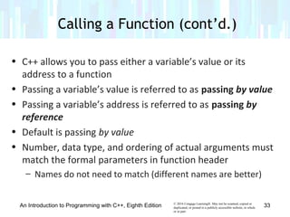 Chapter 9 Value-Returning Functions | PPT