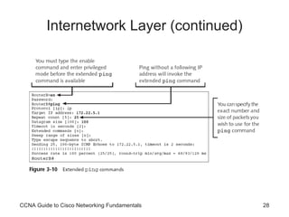Internetwork Layer (continued) CCNA Guide to Cisco Networking Fundamentals 