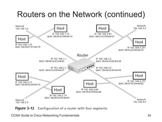 Routers on the Network (continued) CCNA Guide to Cisco Networking Fundamentals 