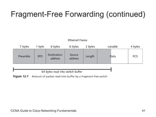 Fragment-Free Forwarding (continued) CCNA Guide to Cisco Networking Fundamentals 
