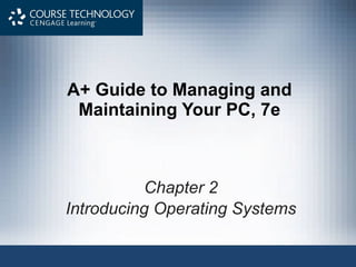 A+ Guide to Managing and Maintaining Your PC, 7e Chapter 2 Introducing Operating Systems 