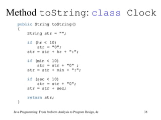Method  toString :  class  Clock 