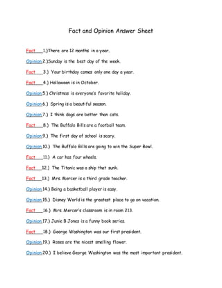 edu 311 fact and opinion Lesson Plan | DOCX