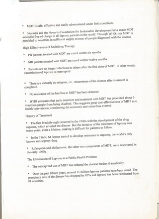 Leprosy project information sheet