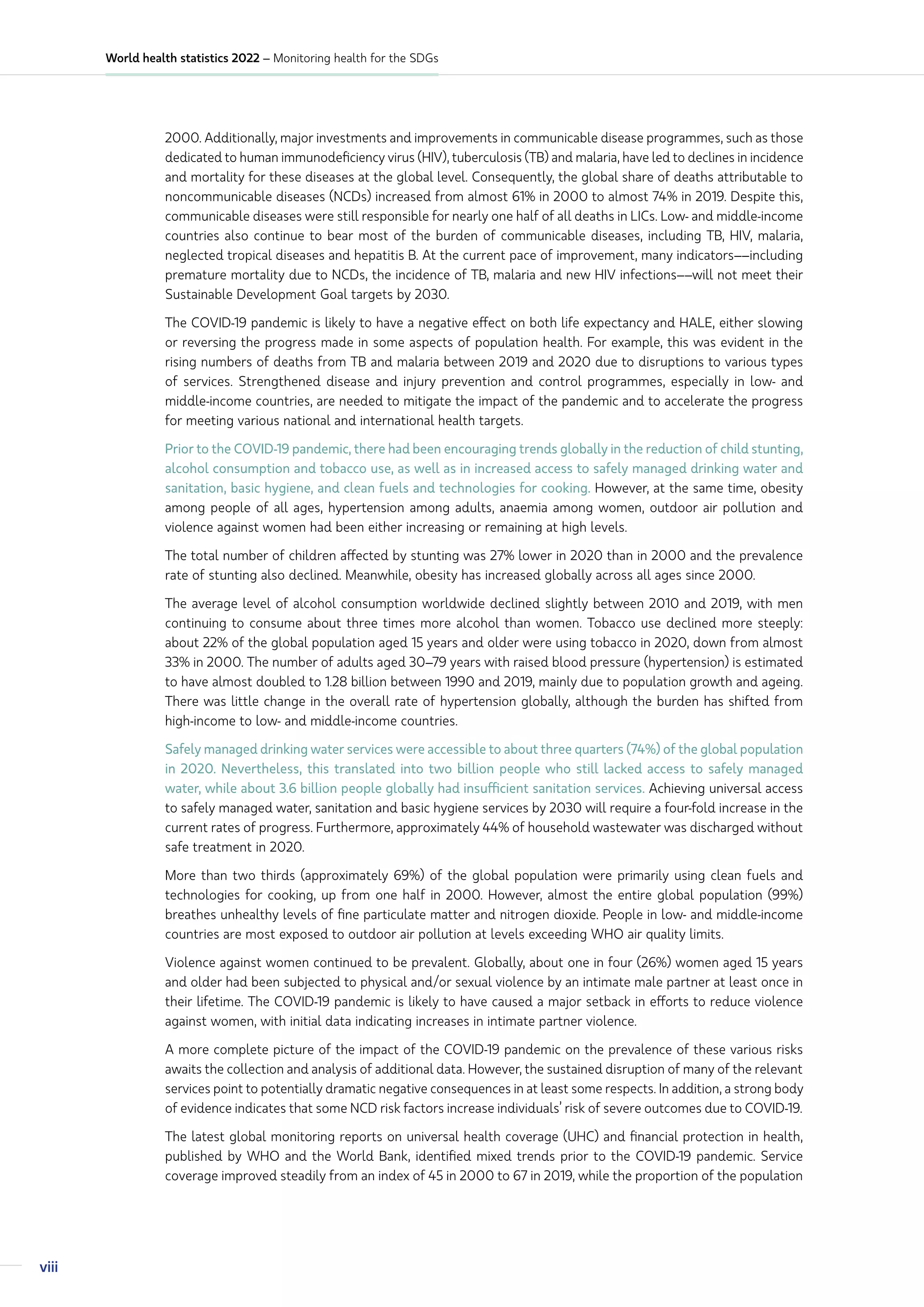 World Health Statistics 2022 by WHO | PDF