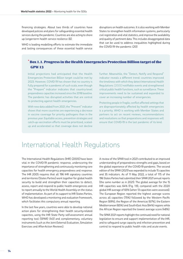 World Health Statistics 2022 by WHO | PDF