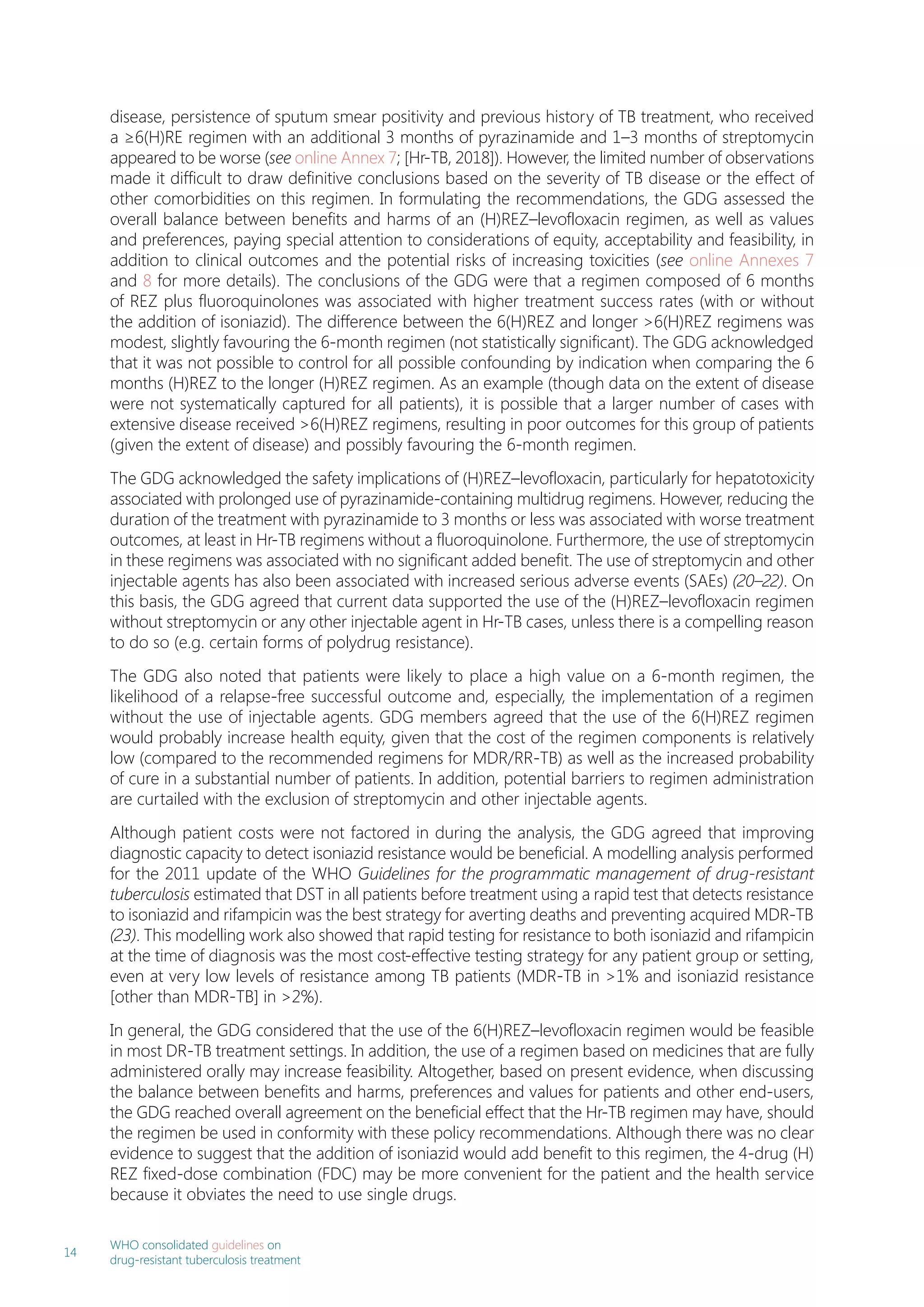 WHO consolidated guidelines on drug-resistant tuberculosis treatment ...