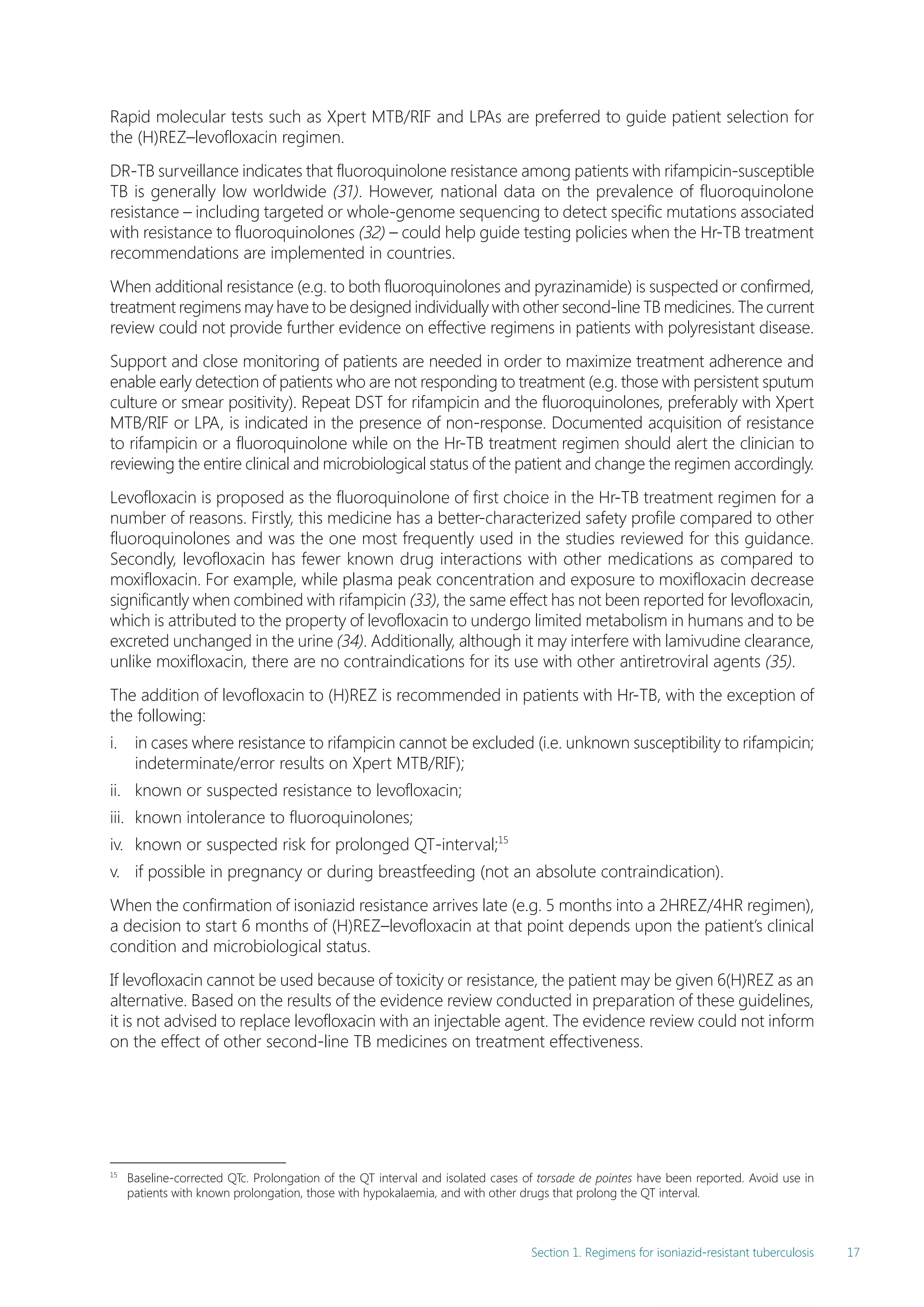 WHO consolidated guidelines on drug-resistant tuberculosis treatment ...
