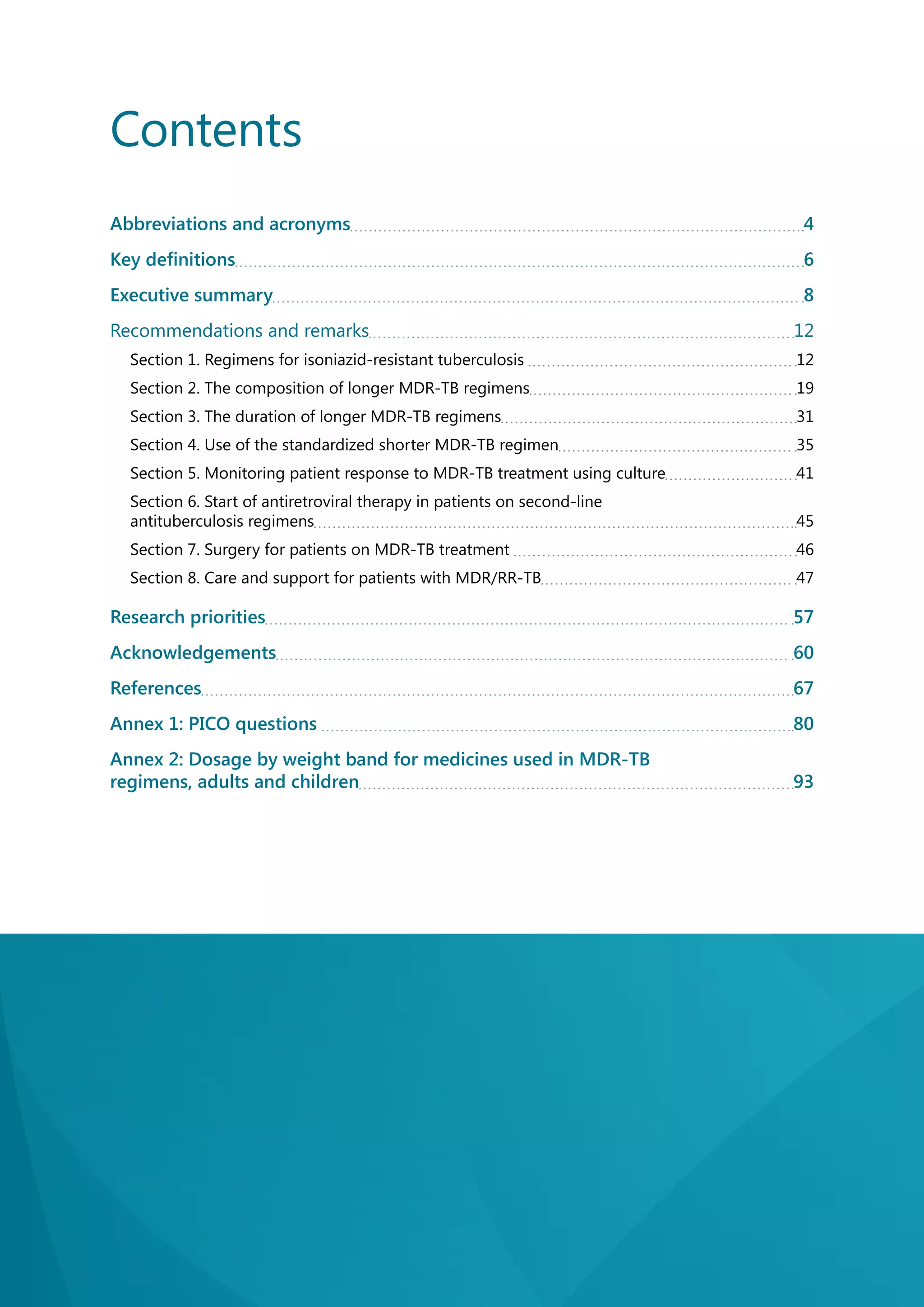 WHO consolidated guidelines on drug-resistant tuberculosis treatment ...
