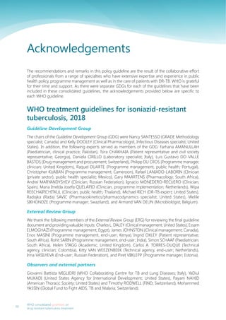 WHO consolidated guidelines on drug-resistant tuberculosis treatment ...