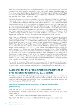 WHO consolidated guidelines on drug-resistant tuberculosis treatment ...