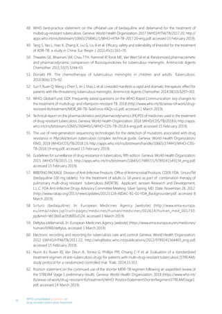 WHO consolidated guidelines on drug-resistant tuberculosis treatment ...