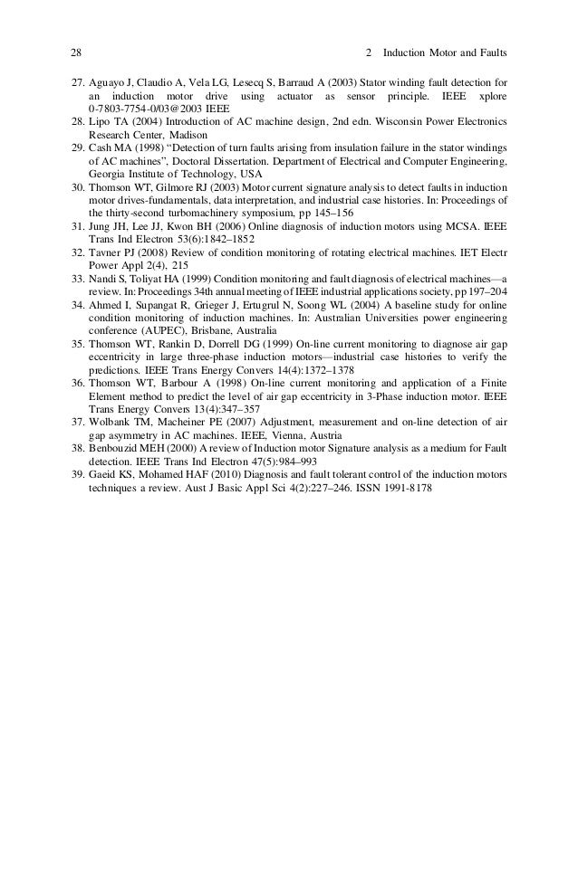 Phd thesis on condition monitoring of induction motor