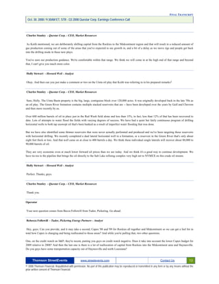 Questar 3Q-2008 EARNINGS