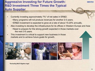 Gentex investor presentation