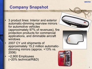 Gentex investor presentation