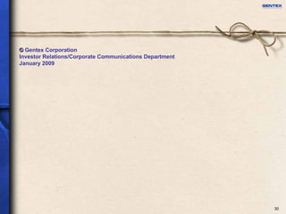 Gentex investor presentation