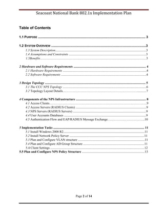 802.1x Implementation Plan for Seacoast | PDF