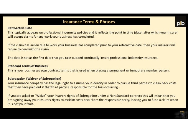 Insurance Terms And Phrases Guide