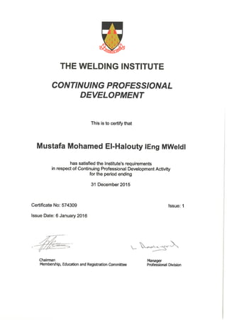 MMEL-Halouty CPD Certificate Issue 1