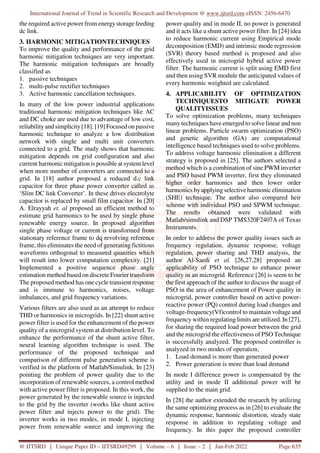 A Review on Power Quality Issues and their Mitigation Techniques in ...