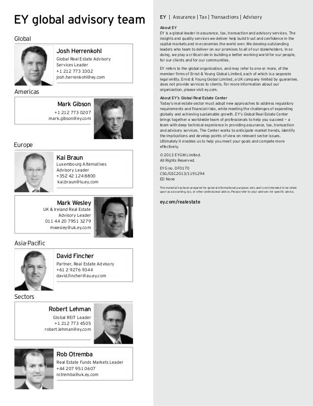 Ey Rhc Advisory Brochure Funds Reit Im