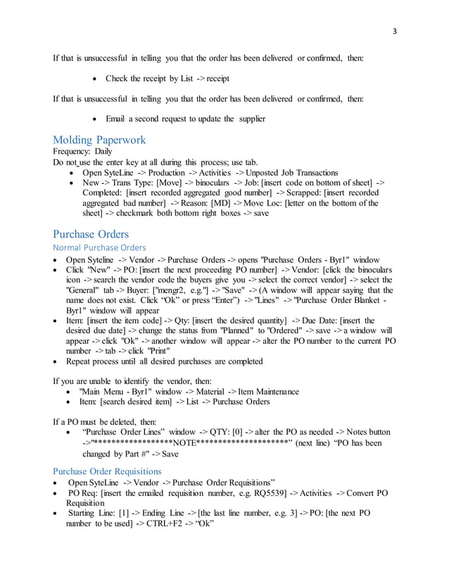 Directions for responsibilities pdf