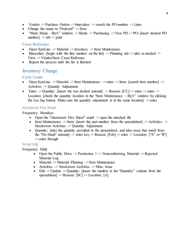 Directions for responsibilities pdf