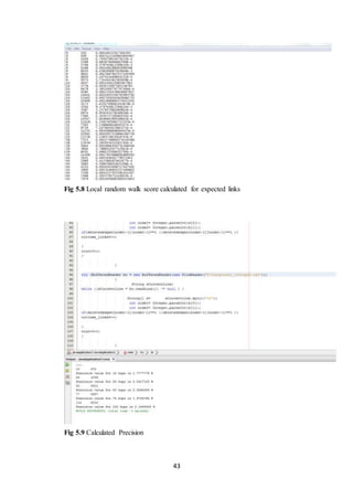 43
Fig 5.8 Local random walk score calculated for expected links
Fig 5.9 Calculated Precision
 