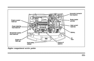 225 
Engine compartment service points 
 