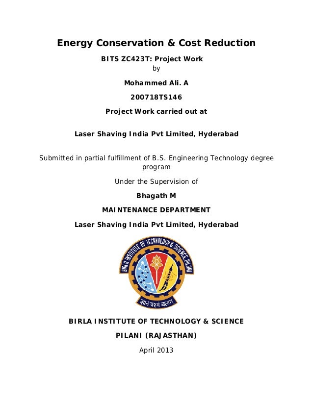 Bits pilani dissertation outline
