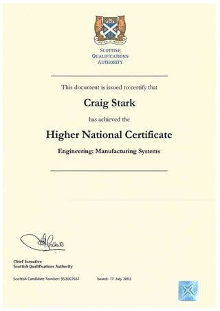 HNC certificate | PDF